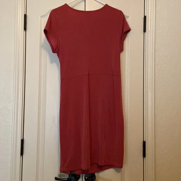 EUC Skies are Blue Dusty Pink Short Sleeve Tie Detail Dress - Picture 4 of 4